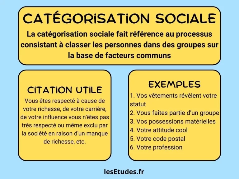 Catégorisation sociale : citation et exemples