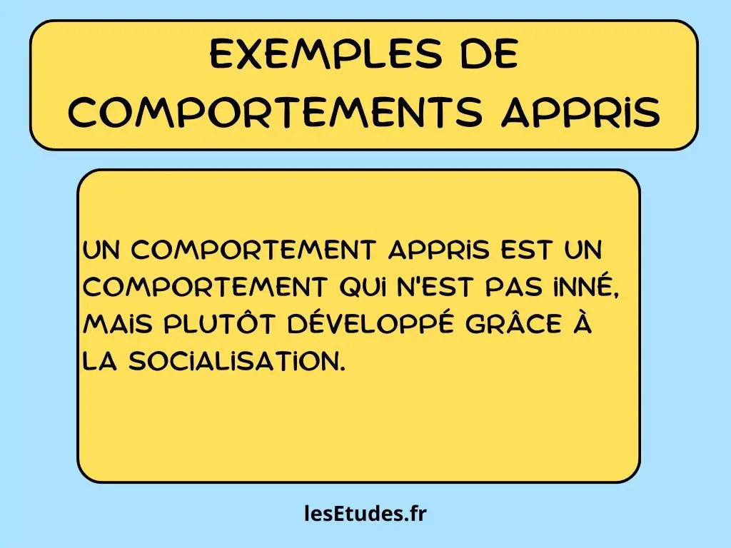 exemples de comportements appris